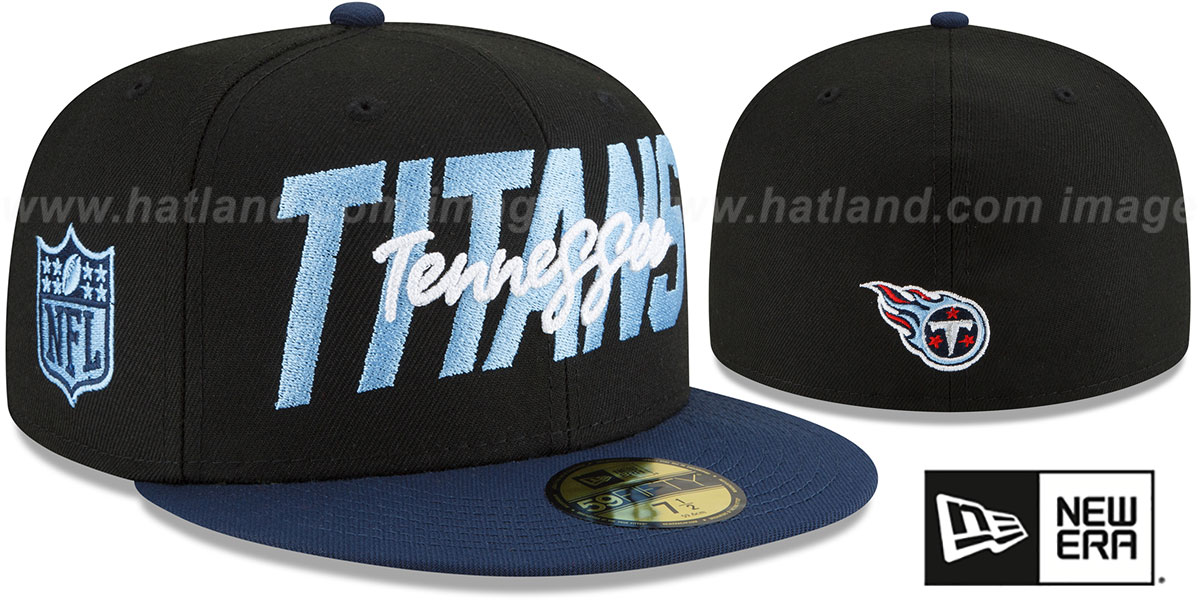 Tennessee Titans 2022 NFL DRAFT Black-Navy Fitted Hat