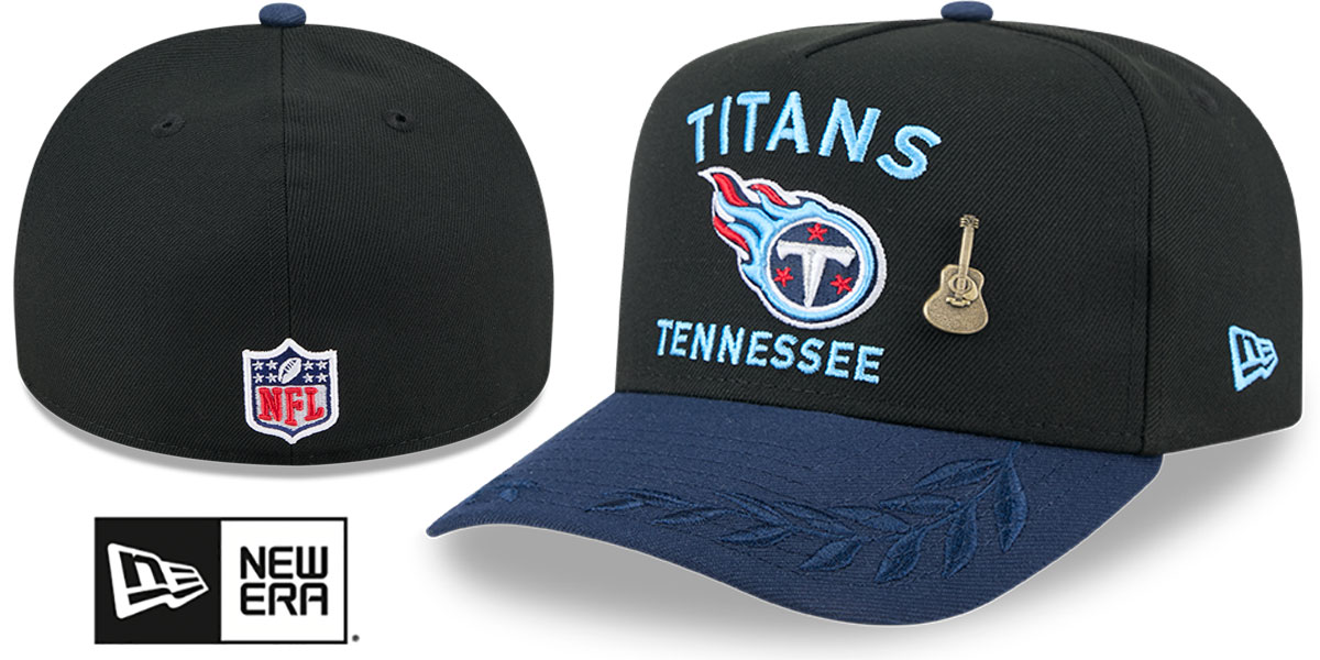 Tennessee Titans 2025 NFL DRAFT ONSTAGE A-FRAME Black-Navy Fitted