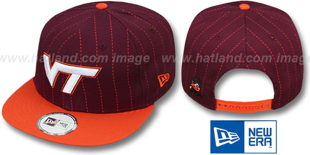 Virginia Tech TEAMBASIC PINSTRIPE SNAPBACK BurgundyOrange Hat