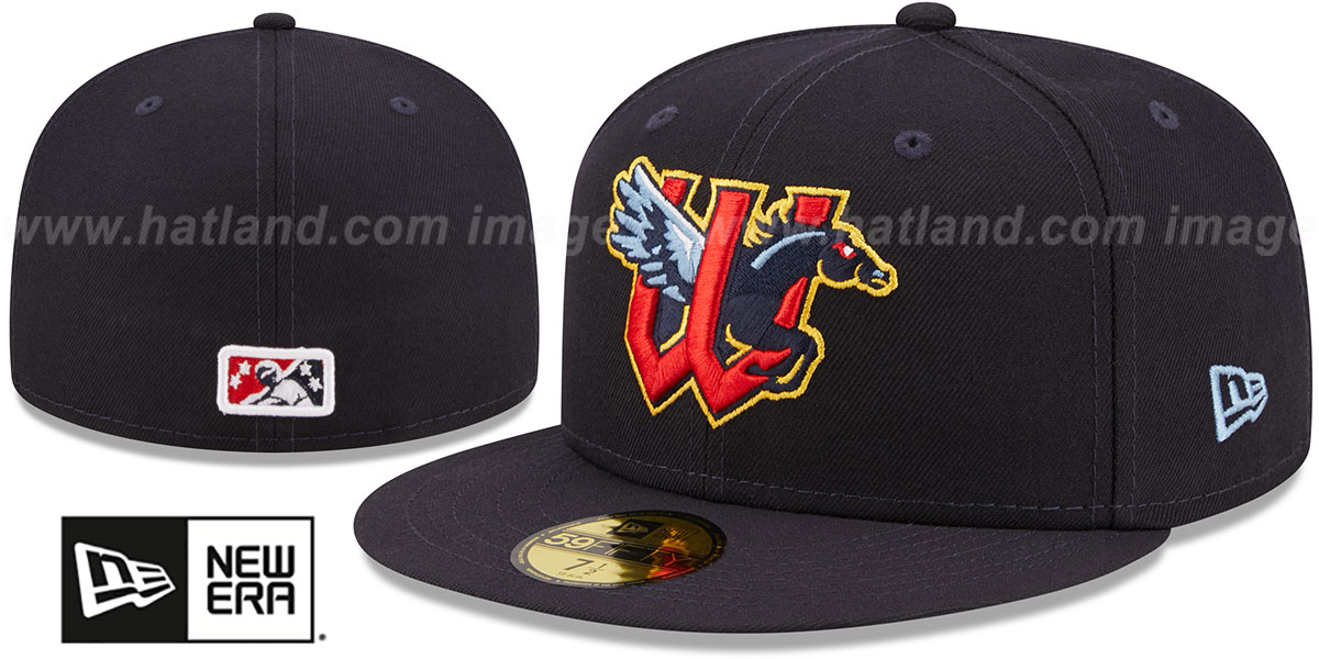 Wichita Wind Surge MILB ONFIELD HOME Navy Fitted Hat