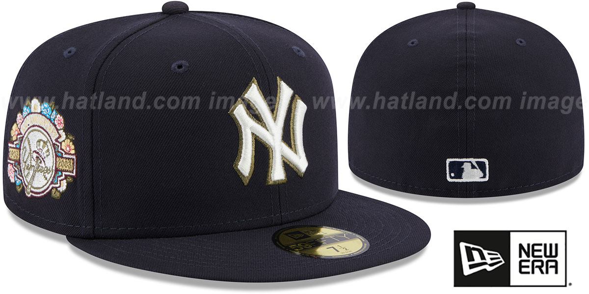New York Yankees BOTANICAL SIDEPATCH Navy Fitted Hat