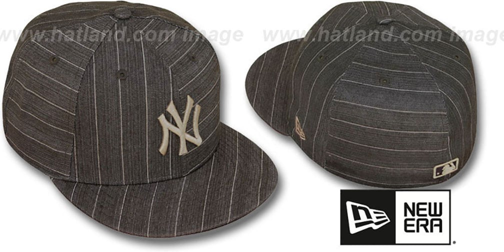 yankees fitted hat brown