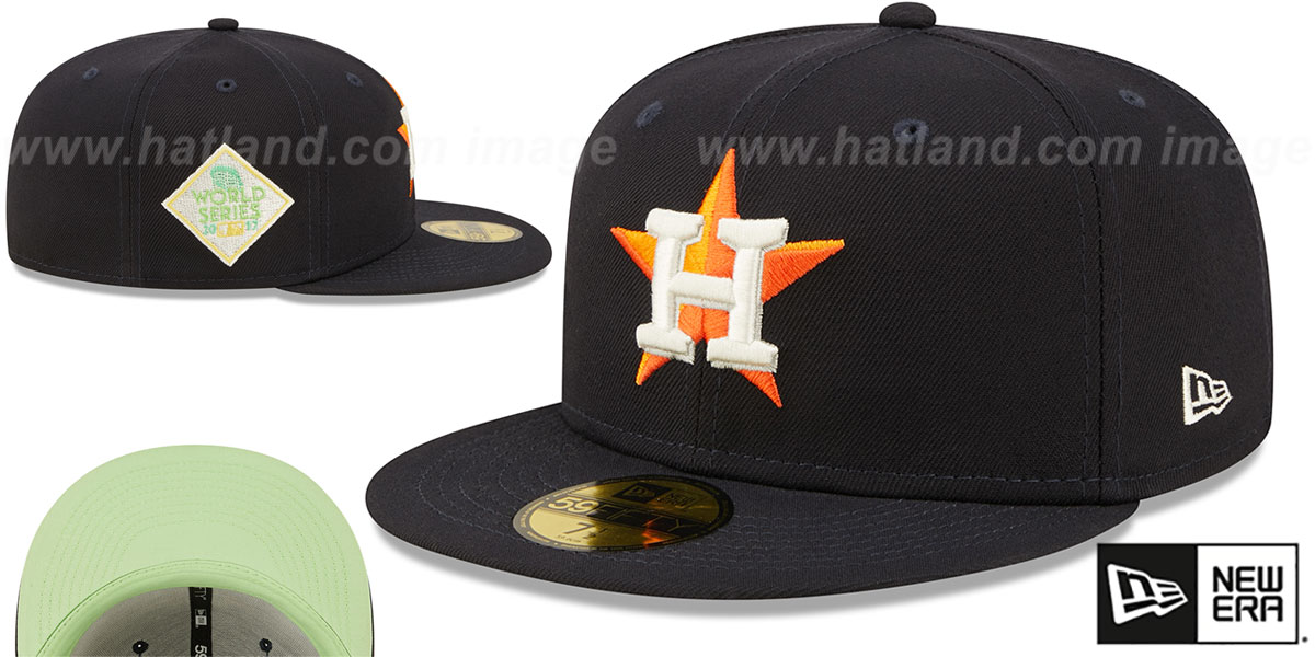 Houston Astros 2017 WS CITRUS POP NavyGreen Fitted Hat