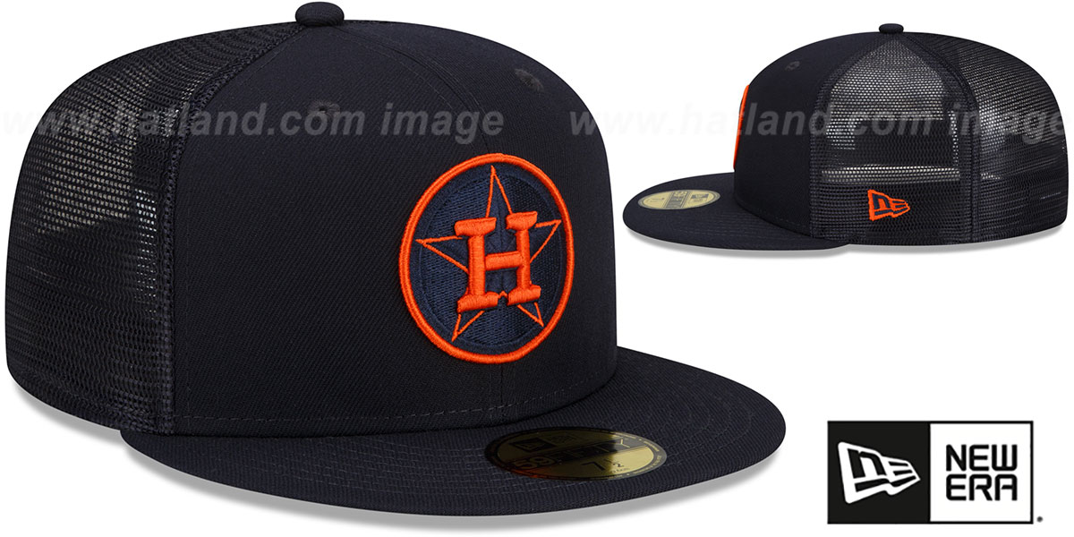 Houston Astros BATTING PRACTICE TRUCKER Navy Fitted Hat