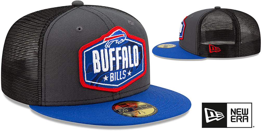 Buffalo Bills 2021 NFL TRUCKER DRAFT Fitted Hat by New Era