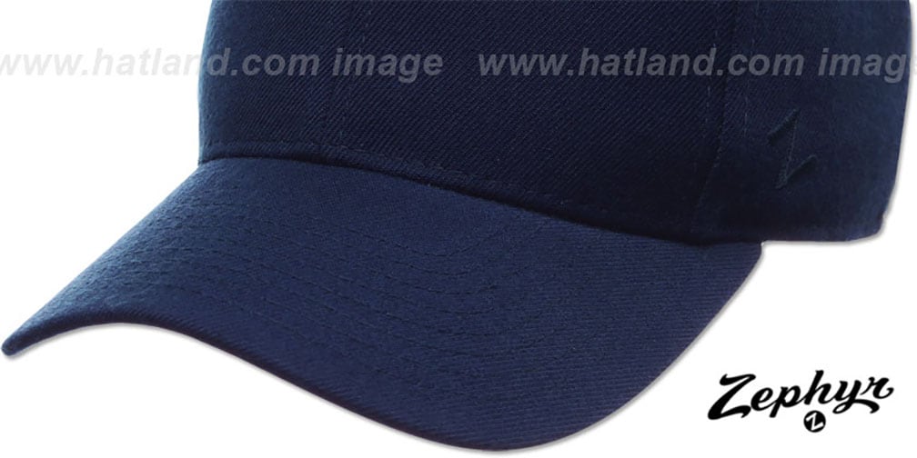 Blank DH NAVY Fitted Hat by Zephyr