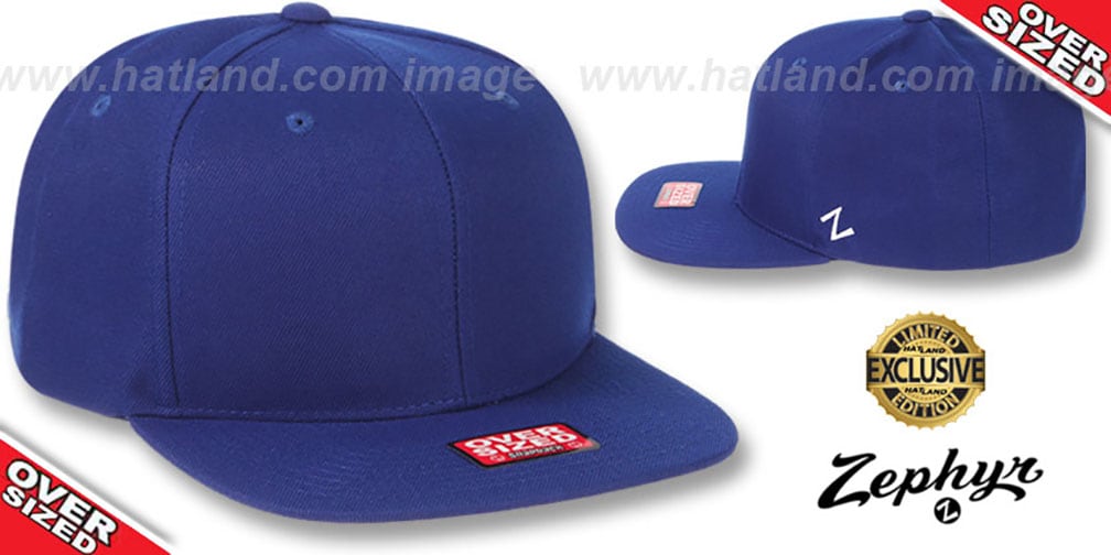Blank OVERSIZED SNAPBACK Royal Hat by Zephyr
