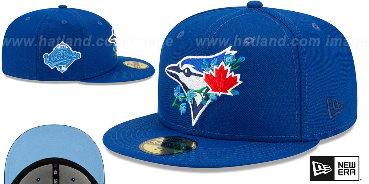 Toronto Blue Jays COOP LOGO BLOOM SIDEPATCH RoyalSky Fitted Hat