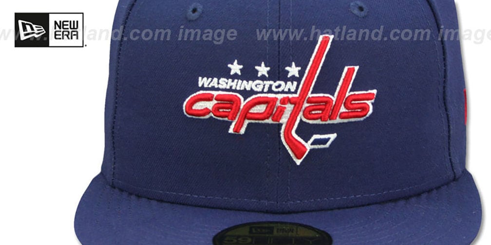 Washington Capitals STATE STARE Navy Fitted Hat by New Era