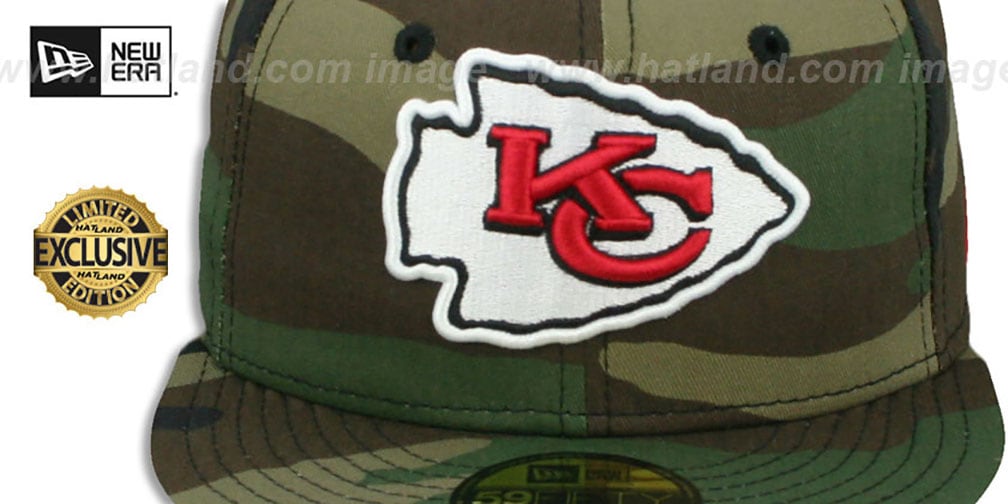 Kansas City Chiefs NFL TEAMBASIC Army Camo Fitted Hat