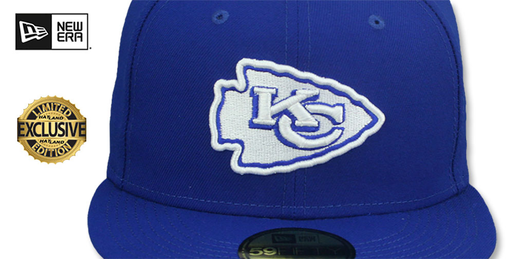 Kansas City Chiefs NFL TEAMBASIC RoyalWhite Fitted Hat