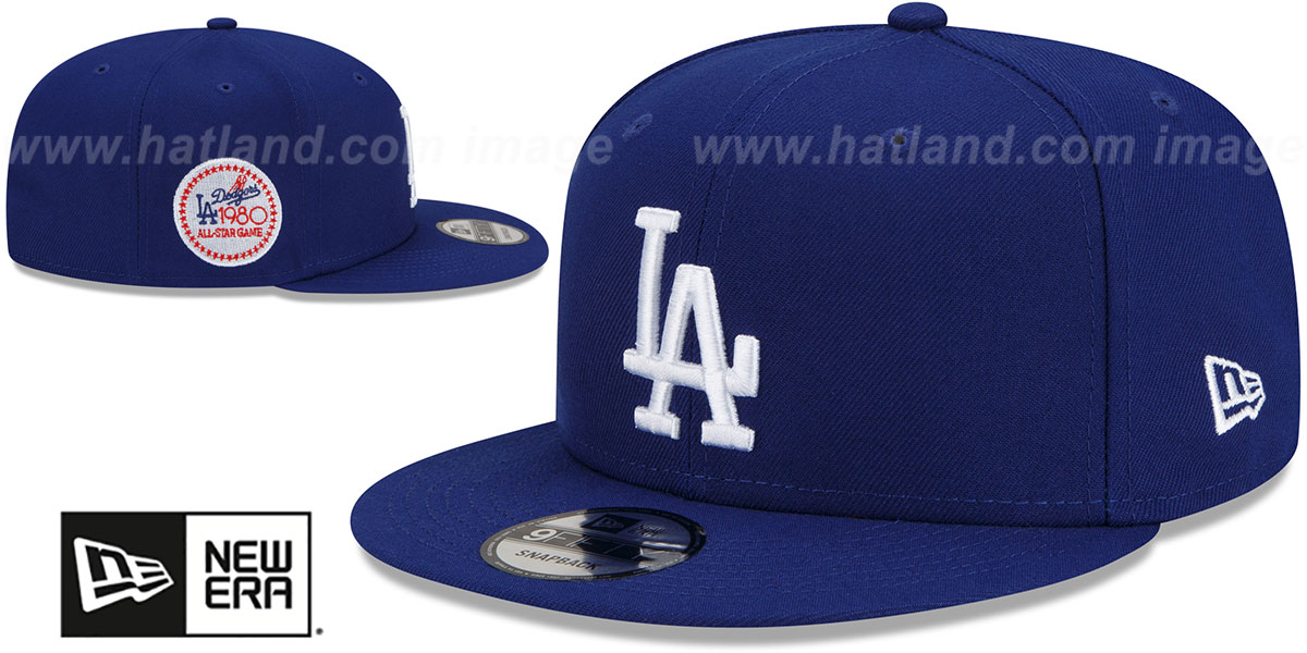 New Era 59Fifty Men Los Angeles Dodgers Icy 1980 ASG Side Patch Fitted Hat Royal/Baby Blue