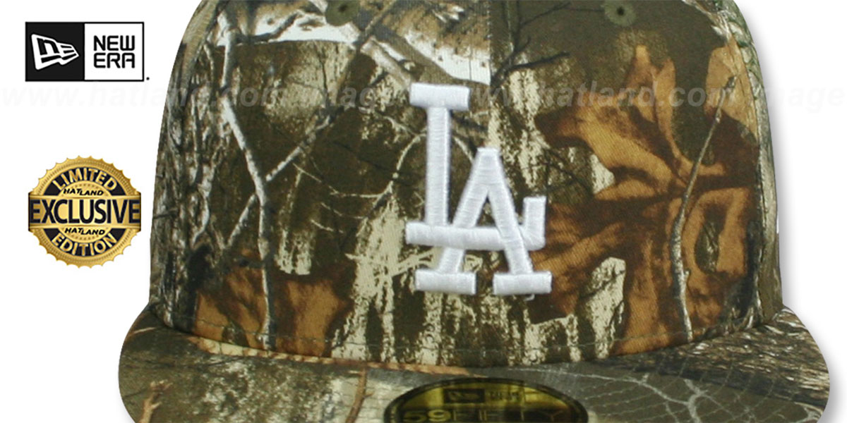 Los Angeles Dodgers MLB TEAMBASIC Realtree Camo Fitted Hat