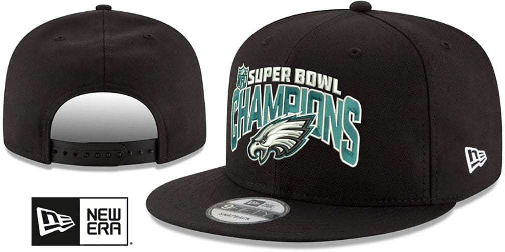 Philadelphia Eagles SUPER BOWL LII CHAMPS SNAPBACK Black Hat