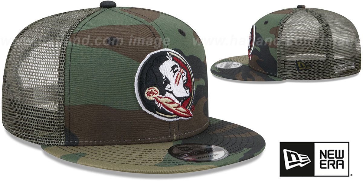 Florida State ARMY CAMO TRUCKER Hat by New Era