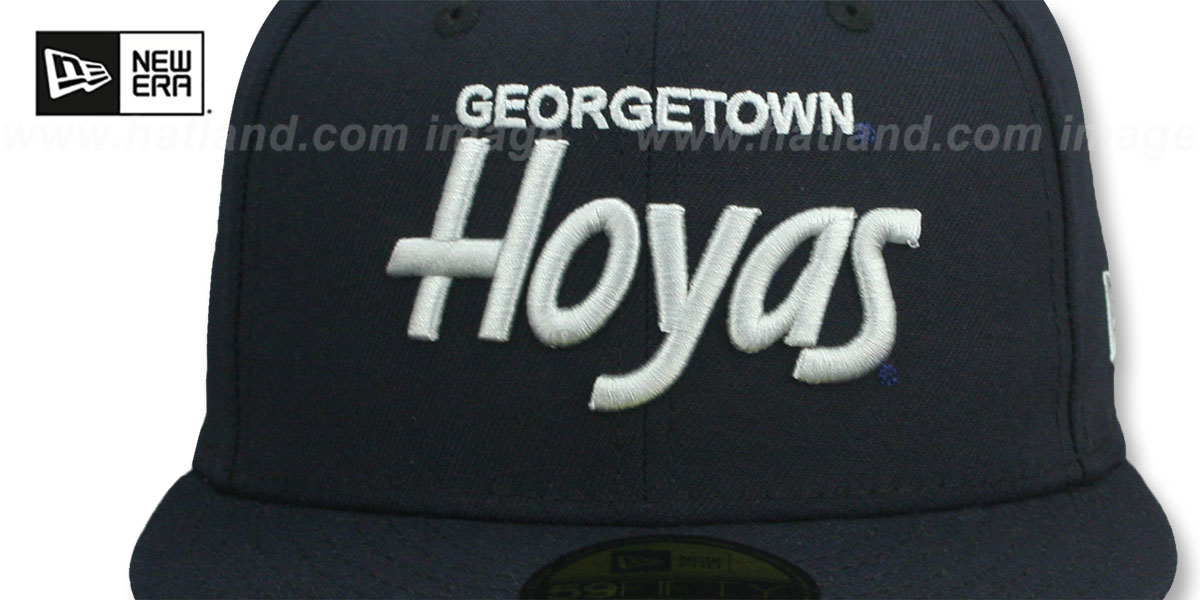 NCAA TEAMSCRIPT Navy Fitted Hat by New Era