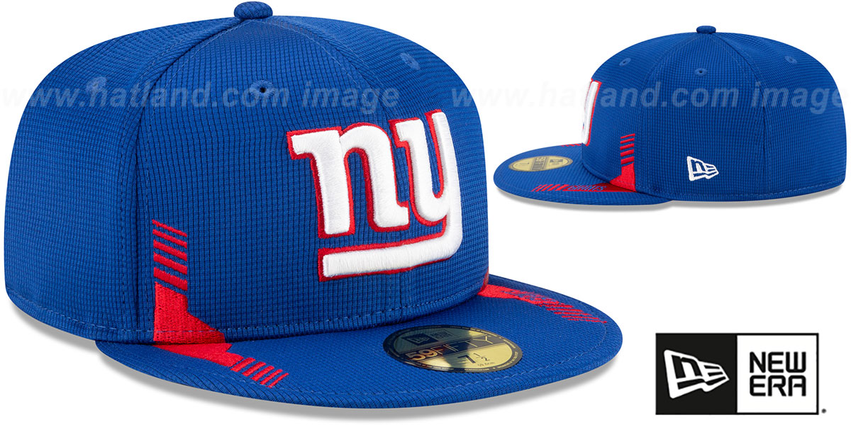 New York Giants 2021 NFL SIDELINE HOME Royal Fitted Hat