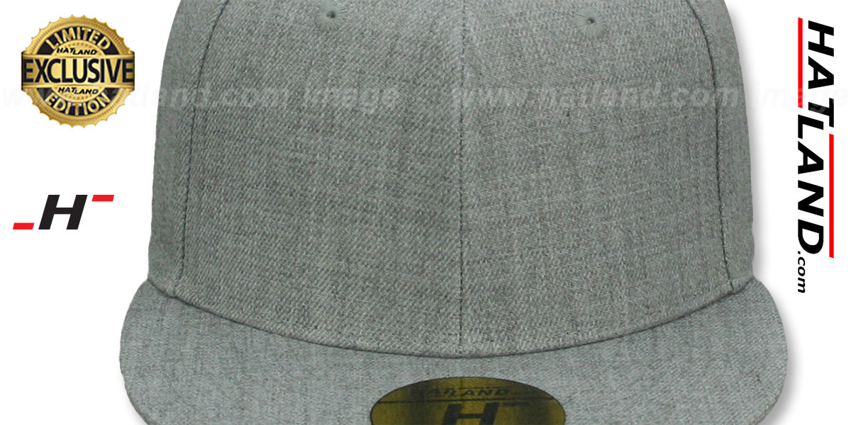 Hatland HYBRID E5-BLANK Solid Heather Light Grey Fitted Hat