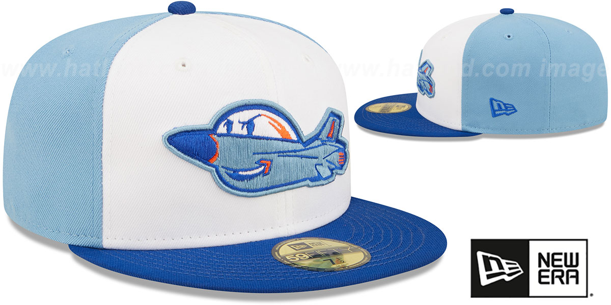 Aberdeen IronBirds MILB ONFIELD HOME WhiteSkyRoyal Fitted Hat