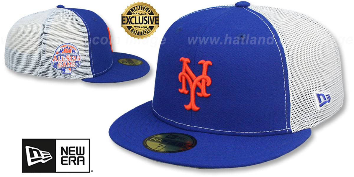 New York Mets 2013 ASG MESHBACK SIDEPATCH RoyalWhite Fitted Ha