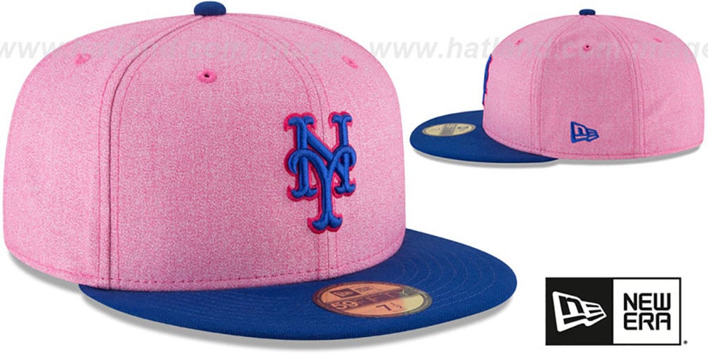 New York Mets 2018 MOTHERS DAY Pink-Royal Fitted Hat
