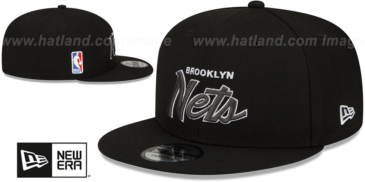Brooklyn Nets SCRIPTUP SNAPBACK Black Hat by New Era