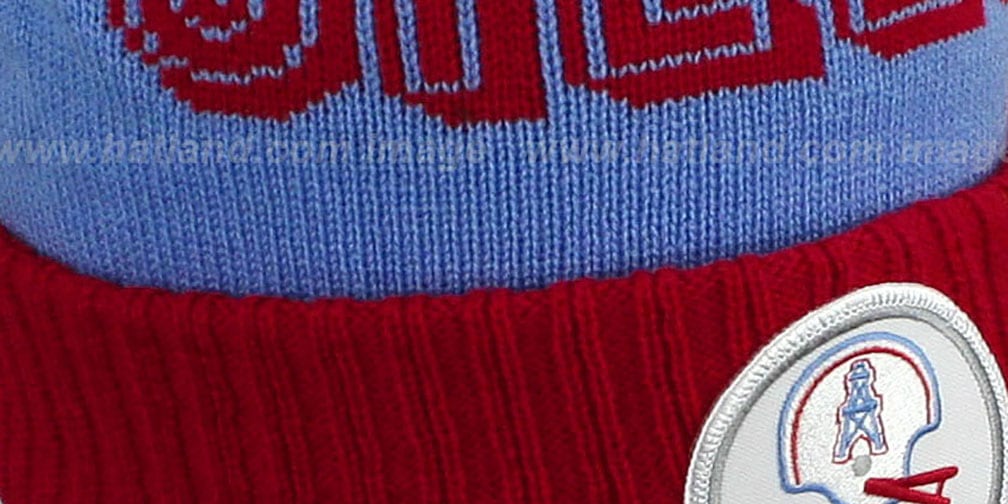 Houston Oilers CUFF BEANIE2 SkyRed Knit Hat