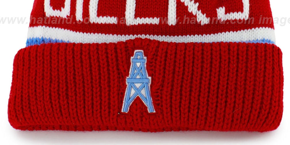 Houston Oilers THECALGARY THROWBACK RedSky Knit Beanie Hat