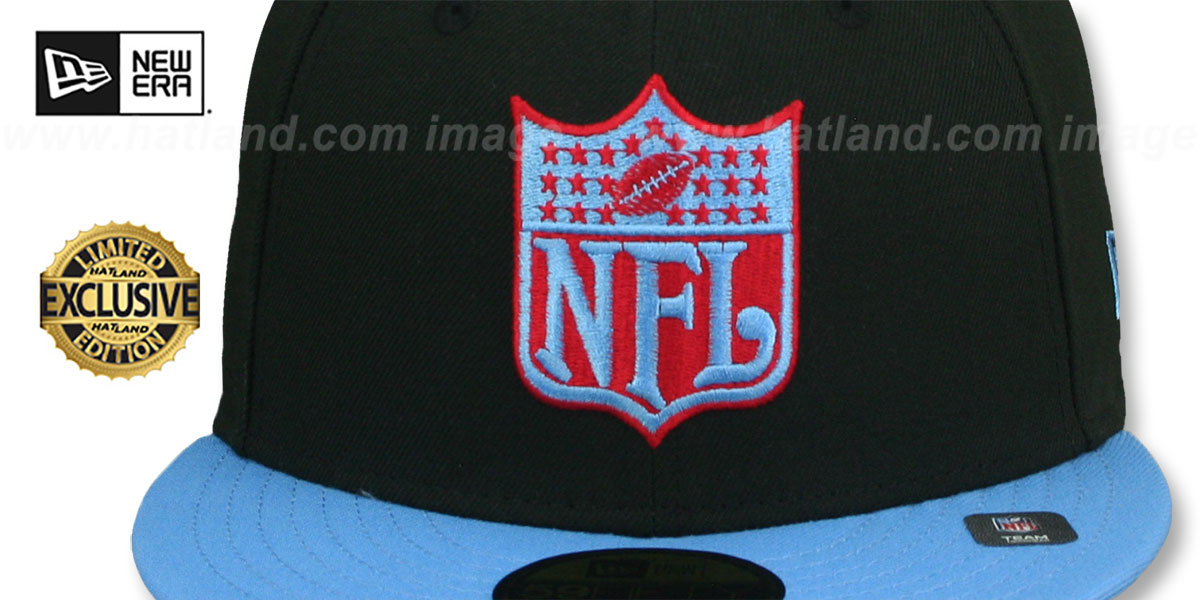 Houston Oilers THROWBACK NFL SHIELDBASIC BlackSky Fitted Hat