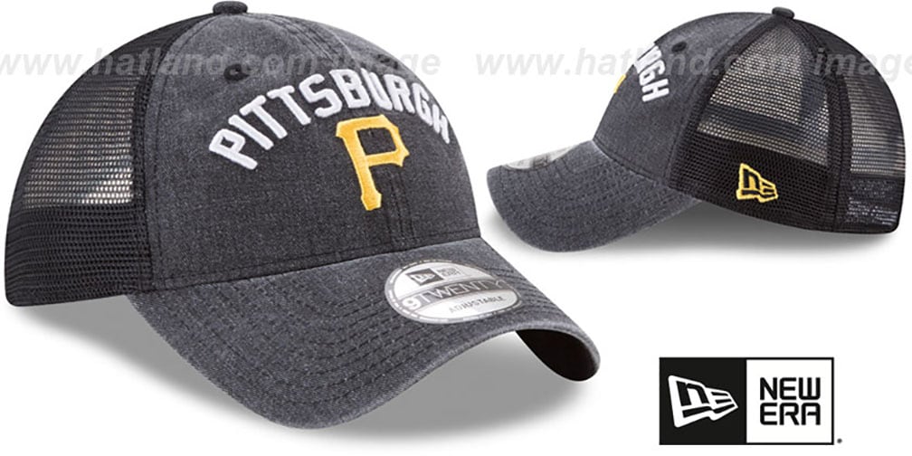 Pittsburgh Pirates RUGGEDTEAM TRUCKER SNAPBACK Black Hat