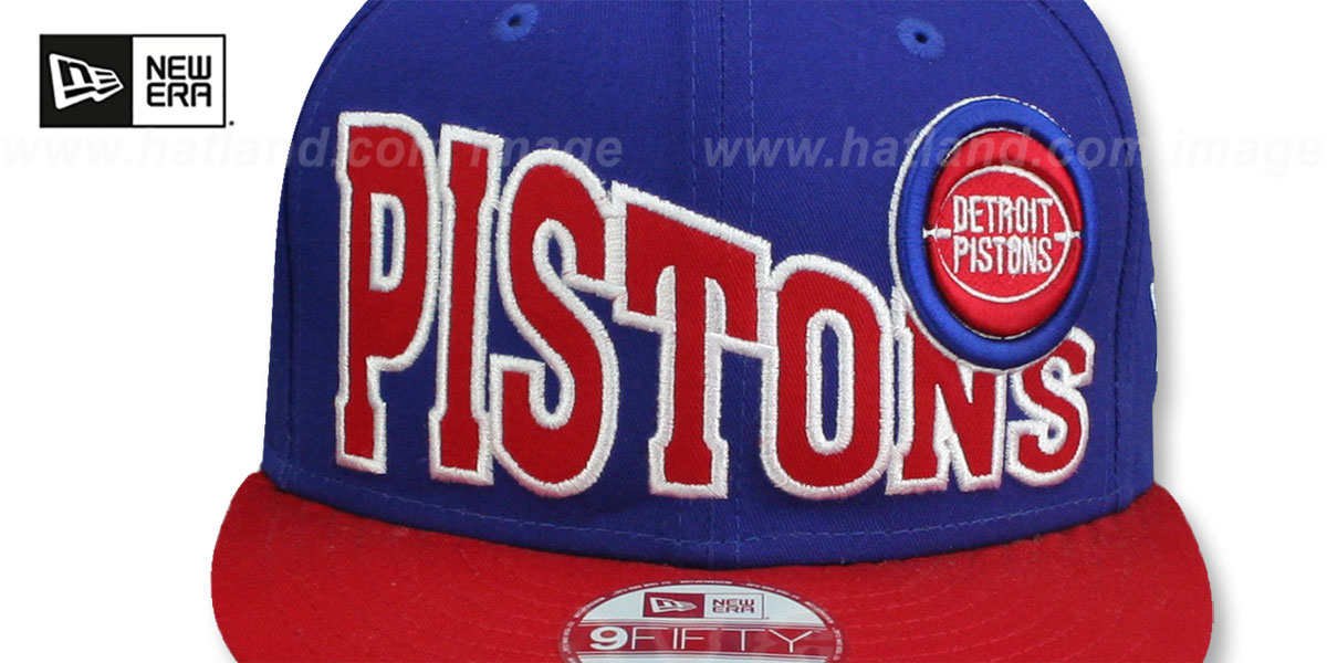 Detroit Pistons STOKED SNAPBACK RoyalRed Hat by New Era