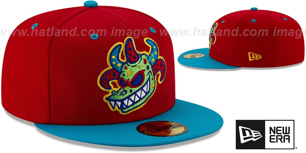 Scranton/Wilkes-Barre Rail Riders COPA Red-Blue Fitted Hat
