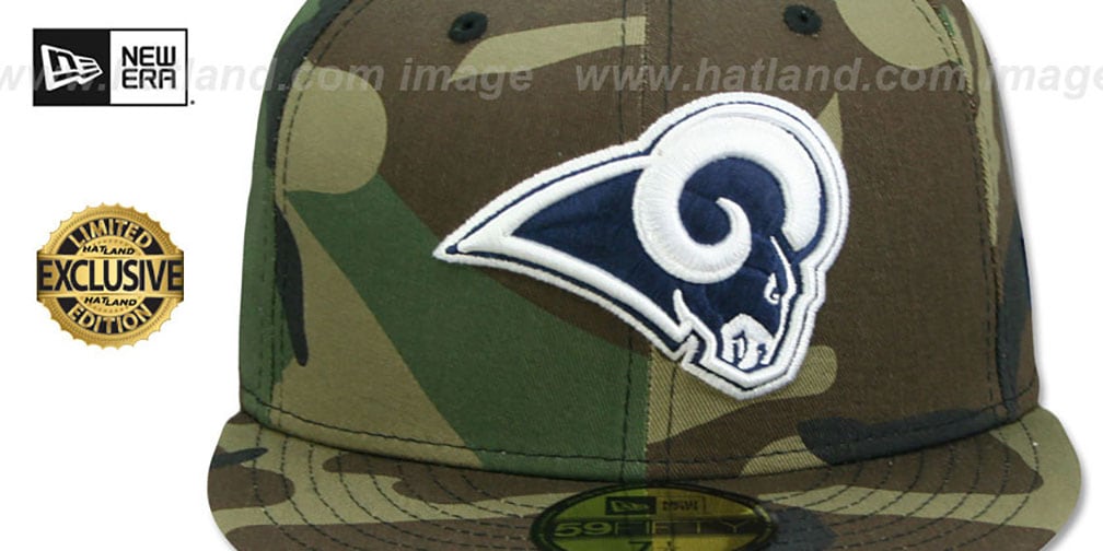 St Louis Rams NFL TEAM-BASIC Army Camo Fitted Hat by New Era
