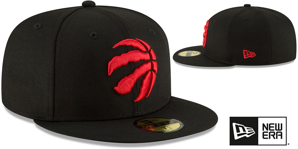 Toronto Raptors NBA TEAM-BASIC Black Fitted Hat by New Era
