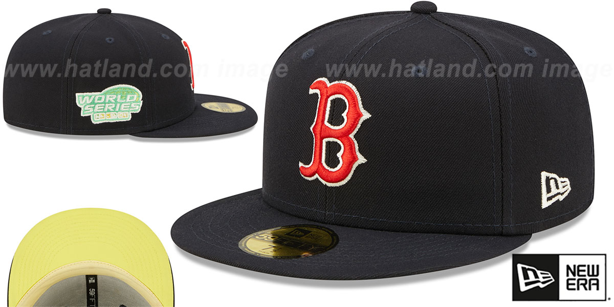 Boston Red Sox 2004 WS CITRUS POP NavyYellow Fitted Hat