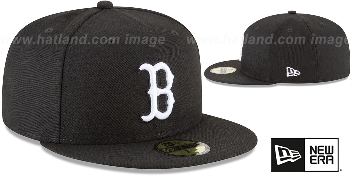 Boston Red Sox TEAMBASIC BlackWhite Fitted Hat by New Era
