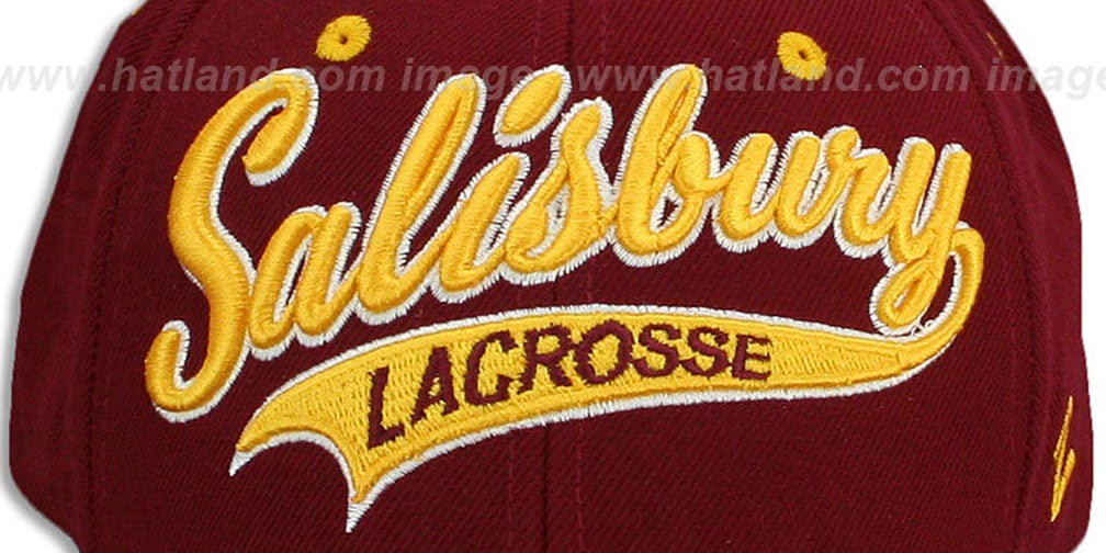 Salisbury SWOOP LACROSSE Burgundy Fitted Hat by Zephyr