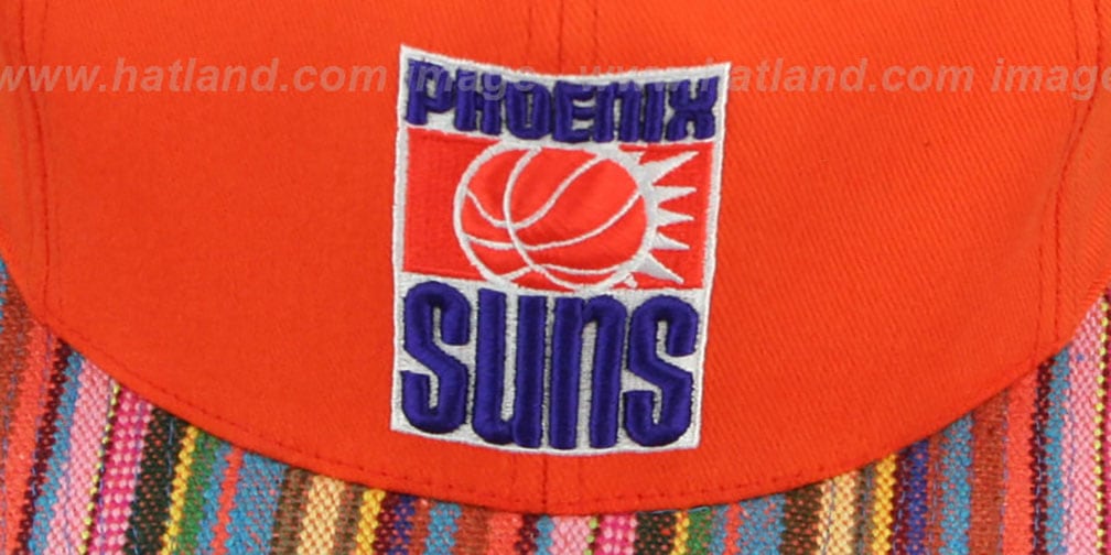Phoenix Suns NATIVESTRIPE SNAPBACK Orange Hat by Mitchell