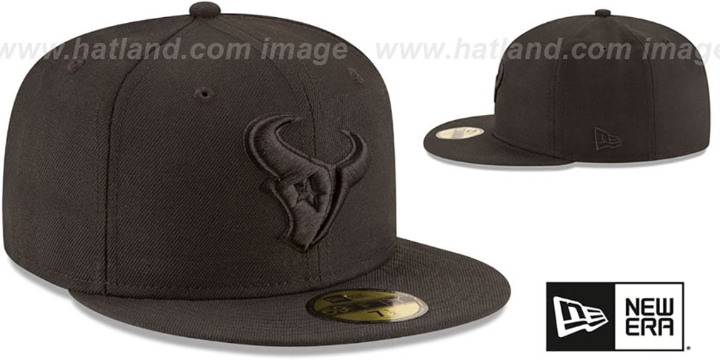 Houston Texans NFL TEAMBASIC BLACKOUT Fitted Hat by New Era