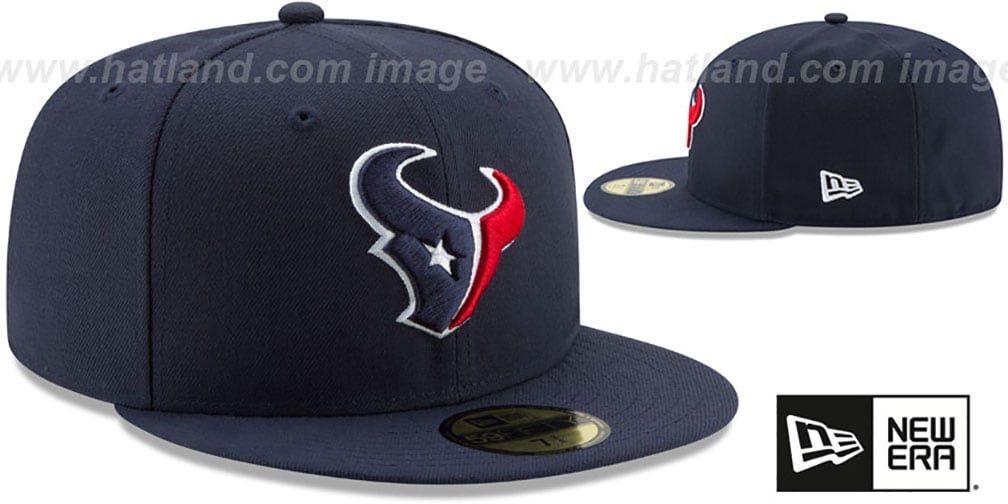 Houston Texans NFL TEAMBASIC Navy Fitted Hat by New Era