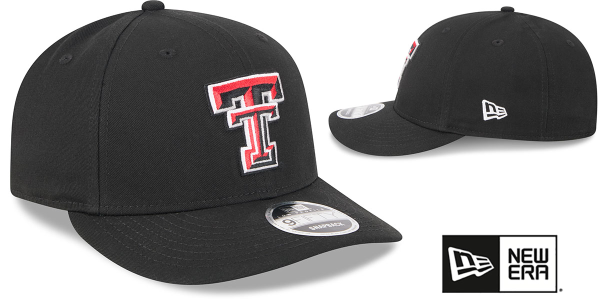 Texas Snapback Texas Tech LOW-CROWN TEAM-BASIC SNAPBACK Black Hat