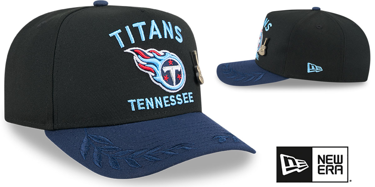 Tennessee Titans 2025 NFL DRAFT ONSTAGE A-FRAME Black-Navy Fitted