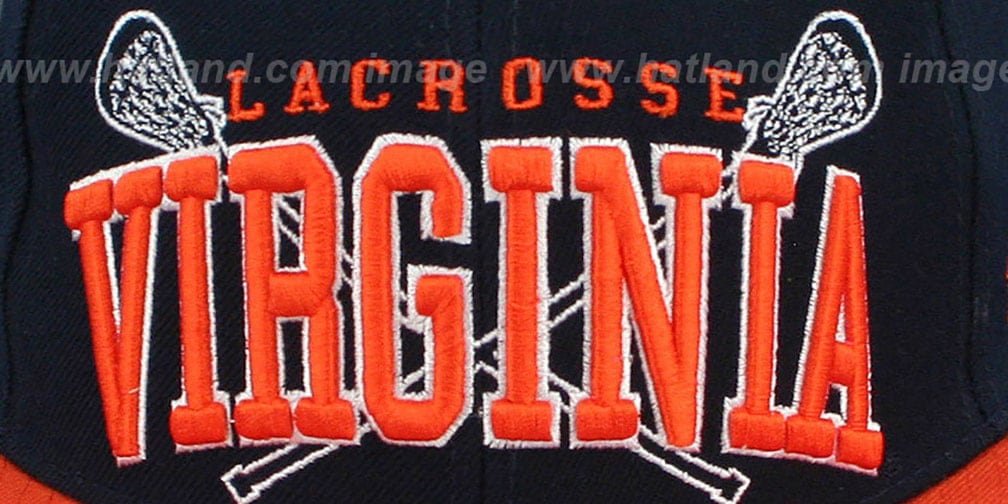 Virginia LACROSSE SUPER-ARCH SNAPBACK Navy-Orange Hat by Zephyr