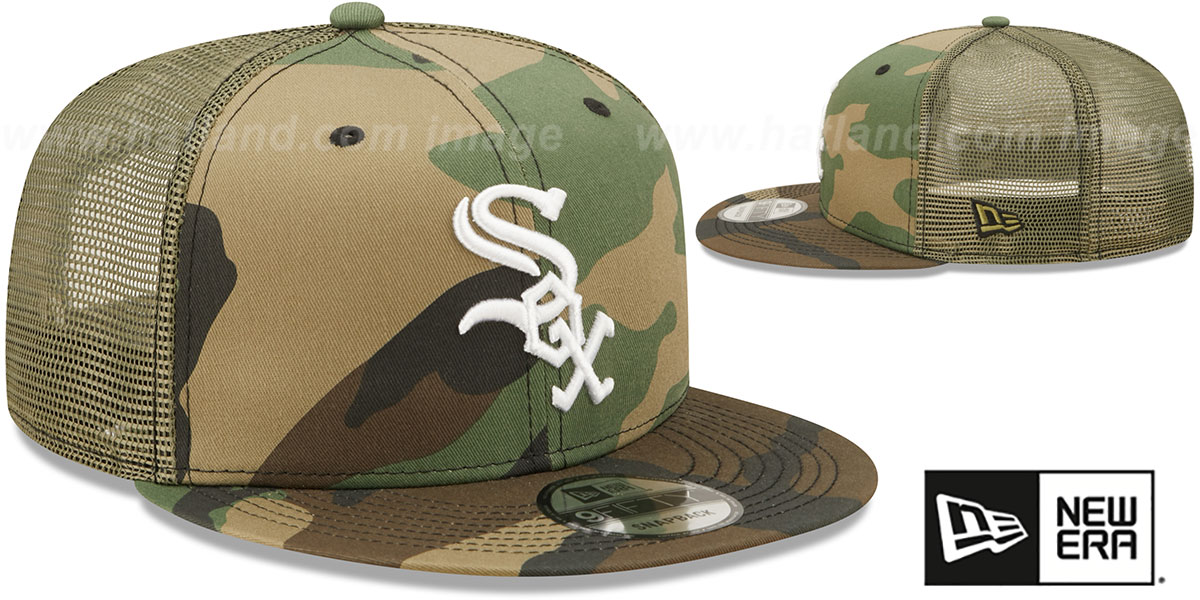 Chicago White Sox ARMY CAMO TRUCKER Hat by New Era