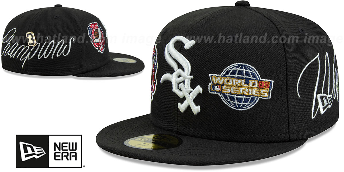 Chicago White Sox HISTORIC CHAMPIONS Black Fitted Hat