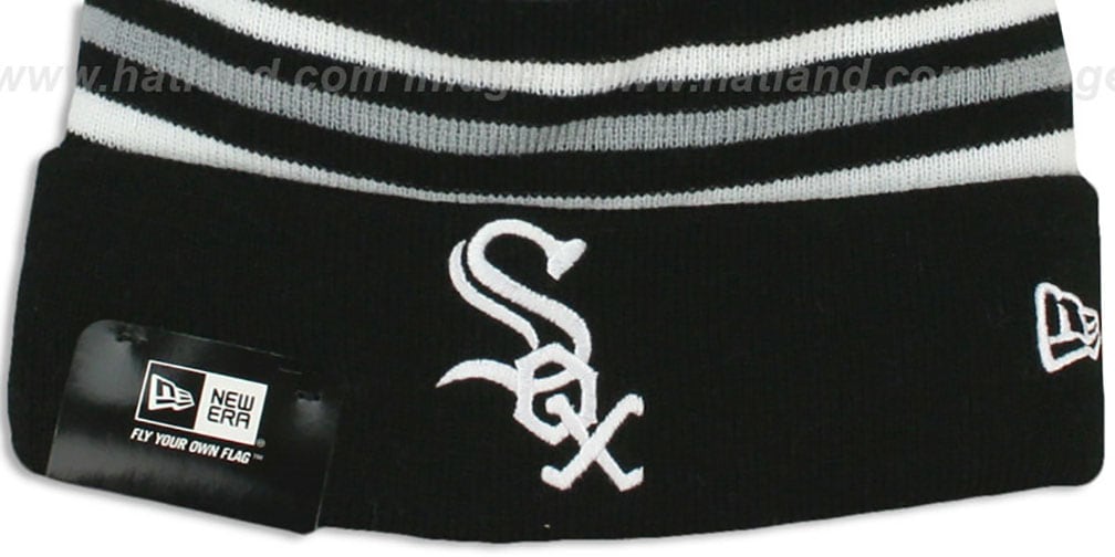 White Sox STRIPEOUT Knit Beanie Hat by New Era