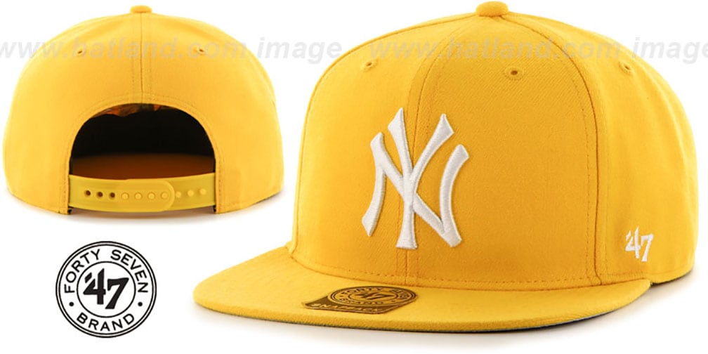 New York Yankees SURESHOT SNAPBACK Gold Hat