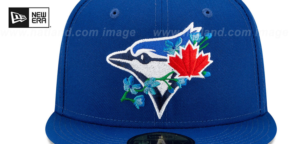 Toronto Blue Jays COOP LOGO BLOOM SIDEPATCH RoyalSky Fitted Hat