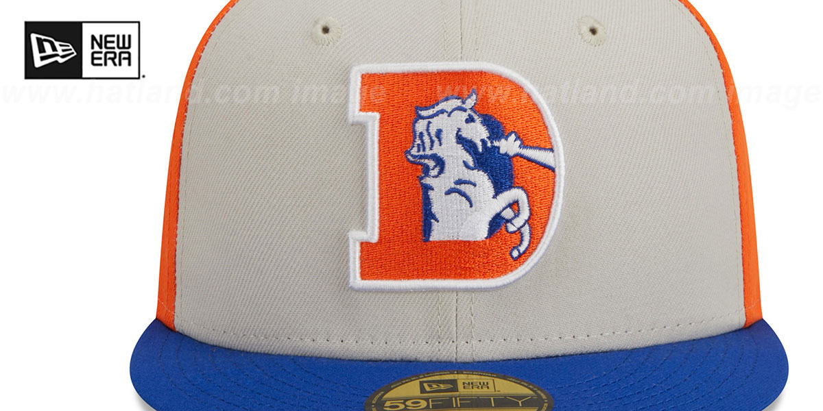Denver Broncos HISTORIC SIDELINE PINWHEEL Fitted Hat