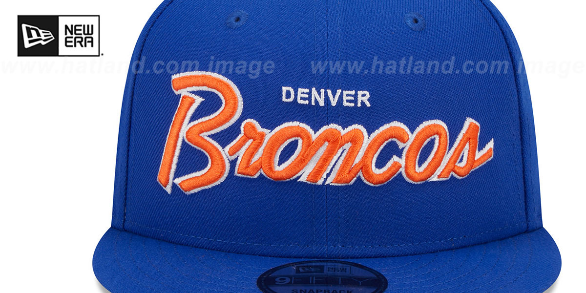 Script Caps Throwback Denver Broncos THROWBACK TEAM-SCRIPT SNAPBACK Royal Hat